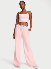 Victoria's Secret Angel Pink Fleece Wide Leg Joggers - Image 1 of 2