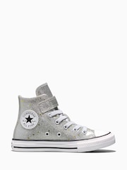 Converse Grey Chuck Taylor Glitter Sequins High Trainers - Image 1 of 6