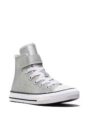 Converse Grey Chuck Taylor Glitter Sequins High Trainers - Image 2 of 6