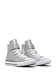 Converse Grey Chuck Taylor Glitter Sequins High Trainers - Image 3 of 6