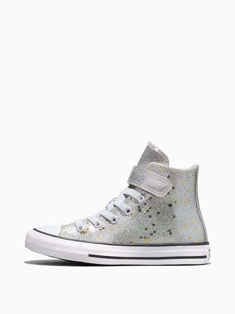 Converse Grey Chuck Taylor Glitter Sequins High Trainers - Image 6 of 6 Converse Grey Chuck Taylor Glitter Sequins High Trainers - Image 6 of 6