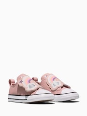 Converse White Chuck Taylor One Strap Rainbows Low Trainers - Image 3 of 5