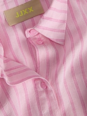 JJXX Linen Shirt na may Pinstripe - Larawan 6 ng 7