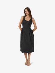NOISY MAY Black Strap Midi Poplin Dress - Image 1 of 4