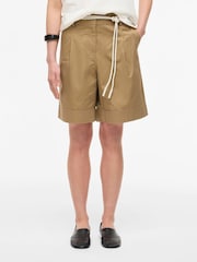 VILA Brown Cargo Knee Shorts - Image 1 of 3
