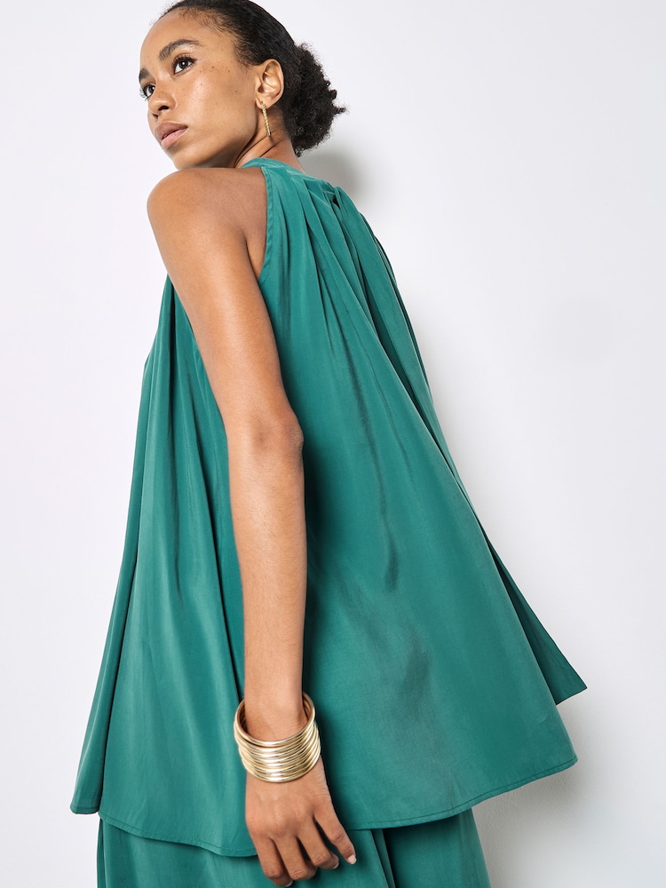 Apricot Blue Soft Pleat Tunic Top - Image 5 of 5