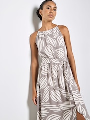 Apricot Natural Shell Print High Neck Maxi Dress - Image 3 of 5