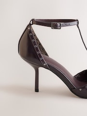 Burgundy Red Forever Comfort® Two Part Low Stud Heels - Image 3 of 5