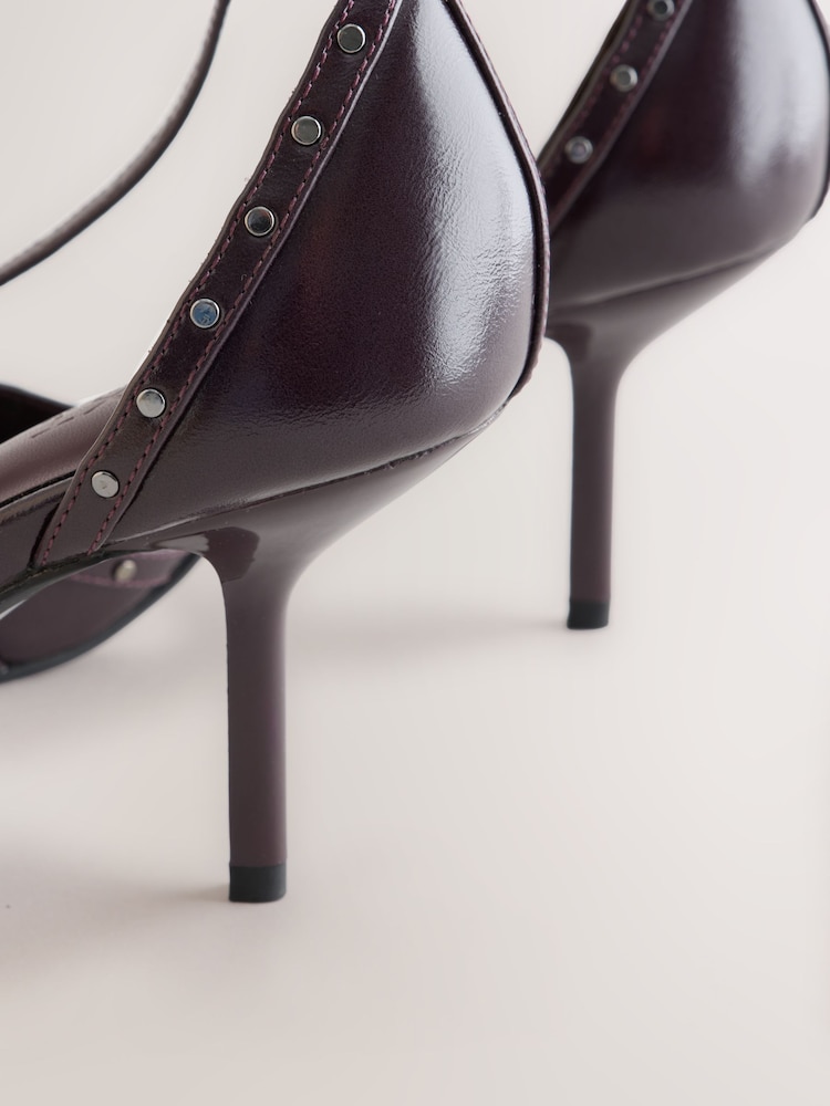 Burgundy Red Forever Comfort® Two Part Low Stud Heels - Image 5 of 5