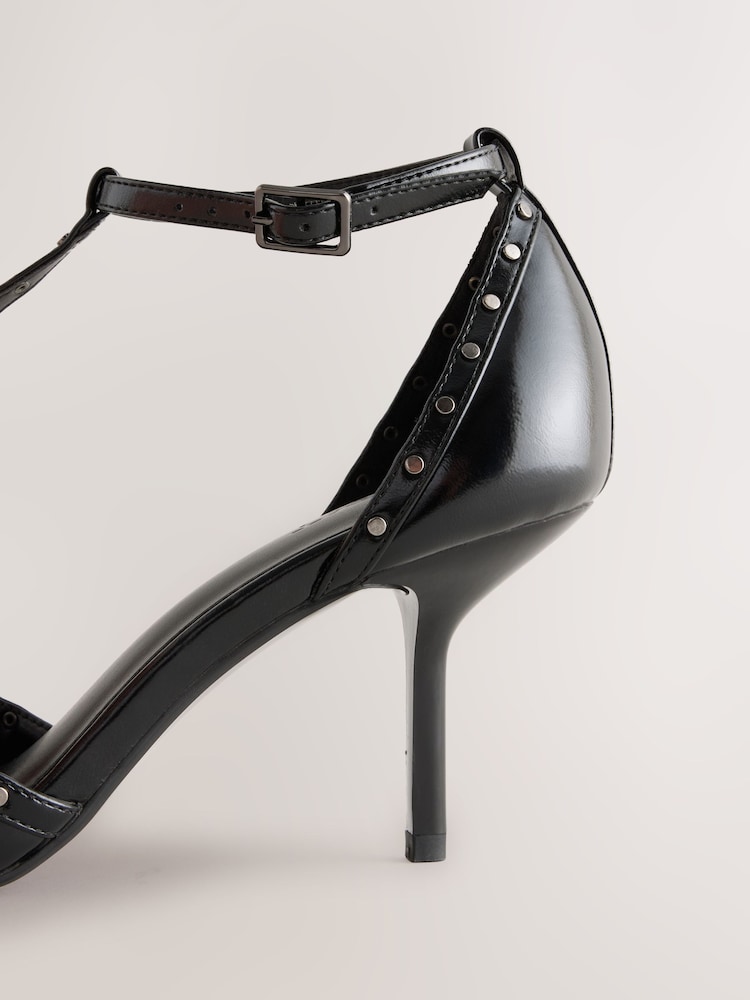 Black Forever Comfort® Two Part Low Stud Heels - Image 2 of 5