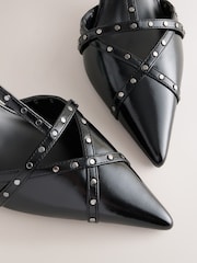 Black Forever Comfort® Two Part Low Stud Heels - Image 3 of 5