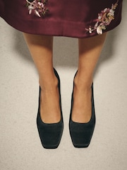 Black Forever Comfort® Satin Block Court Heels - Image 2 of 7
