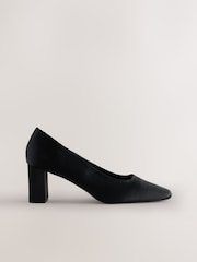 Black Forever Comfort® Satin Block Court Heels - Image 3 of 7