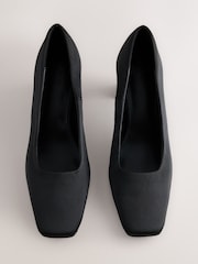 Black Forever Comfort® Satin Block Court Heels - Image 4 of 7