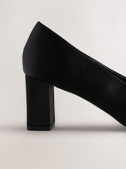 Black Forever Comfort® Satin Block Court Heels - Image 5 of 7