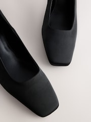 Black Forever Comfort® Satin Block Court Heels - Image 6 of 7