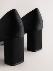 Black Forever Comfort® Satin Block Court Heels - Image 7 of 7