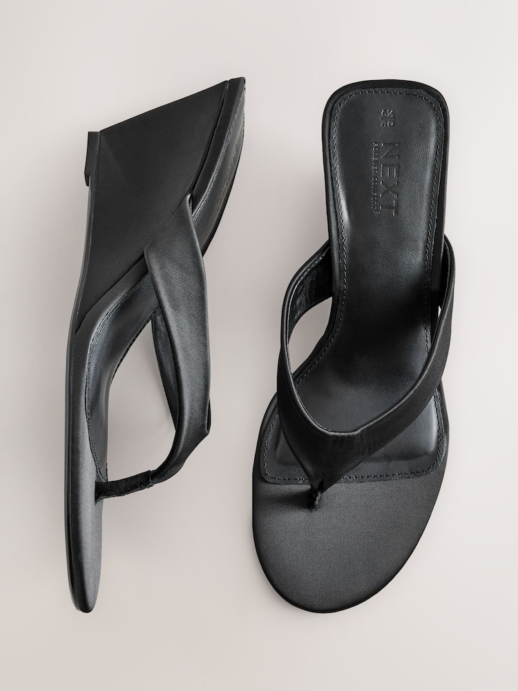 Black Forever Comfort® Low Wedge Mules - Image 1 of 10