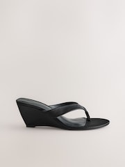 Black Forever Comfort® Low Wedge Mules - Image 7 of 10