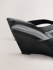 Black Forever Comfort® Low Wedge Mules - Image 8 of 10