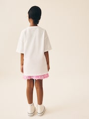 Ecru Disco Ball Oversized Sequin Graphic T-Shirt (3-16yrs) - Image 4 of 8