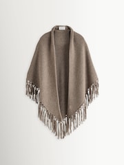 Weekend MaxMara Natural Tornado Knitted-Jersey Scarf - Image 1 of 5