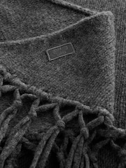 Weekend MaxMara Grey Tornado Knitted-Jersey Scarf - Image 2 of 4