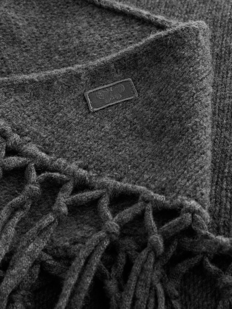 Weekend MaxMara Grey Tornado Knitted-Jersey Scarf - Image 2 of 4 Weekend MaxMara Grey Tornado Knitted-Jersey Scarf - Image 2 of 4