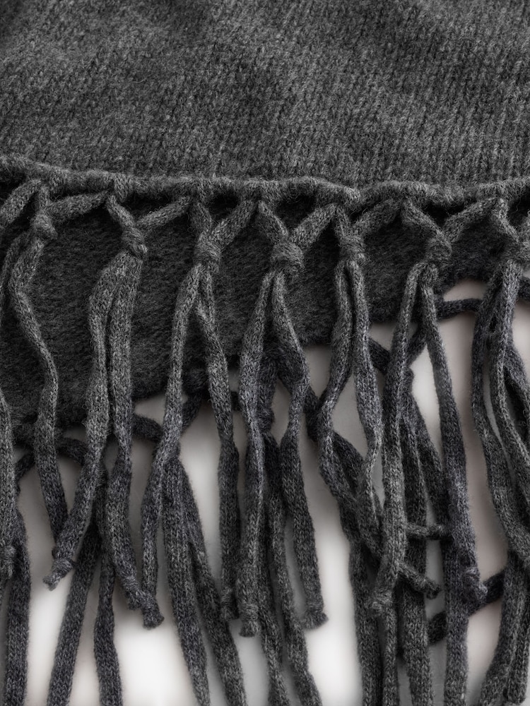 Weekend MaxMara Grey Tornado Knitted-Jersey Scarf - Image 4 of 4 Weekend MaxMara Grey Tornado Knitted-Jersey Scarf - Image 4 of 4