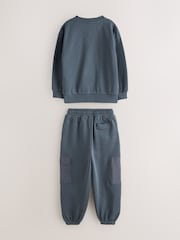 Baker by Ted Baker Slate Grey Oversized Sweatshirt and Joggers Set - Image 8 of 13