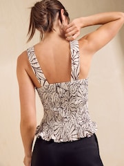 Friends Like These Brown Crinkle Print Cami Top - Image 5 of 5