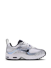 Nike White/Silver Blue Junior Air Max Moto  Trainers - Image 1 of 8