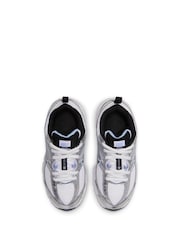 Nike White/Silver Blue Junior Air Max Moto  Trainers - Image 5 of 8