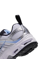 Nike White/Silver Blue Junior Air Max Moto  Trainers - Image 8 of 8