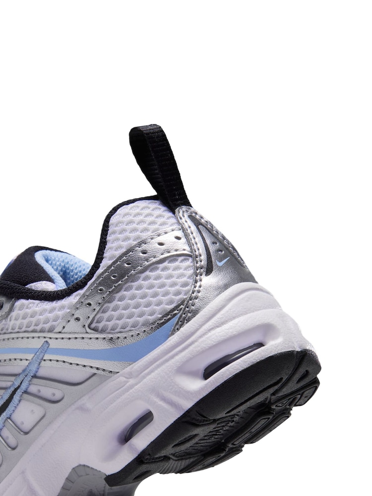 Nike White/Silver Blue Junior Air Max Moto  Trainers - Image 8 of 8