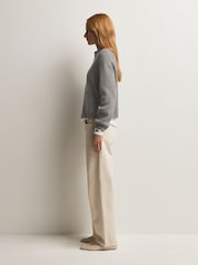 Free People Grey Wtf On It Half Zip Cardigan - Image 3 of 9