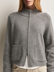 Free People Grey Wtf On It Half Zip Cardigan - Image 5 of 9
