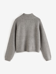 Free People Grey Wtf On It Half Zip Cardigan - Image 7 of 9