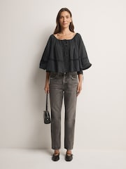 Free People Black La Lune Blouse - Image 2 of 6