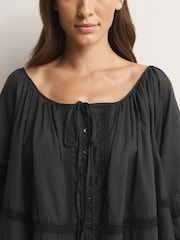 Free People Black La Lune Blouse - Image 5 of 6