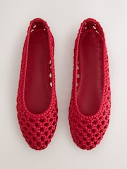 Red Forever Comfort® Satin Weave Ballet Flats - Image 1 of 5