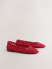 Red Forever Comfort® Satin Weave Ballet Flats - Image 3 of 5