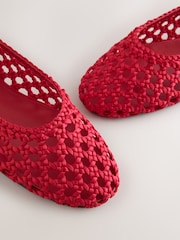 Red Forever Comfort® Satin Weave Ballet Flats - Image 4 of 5