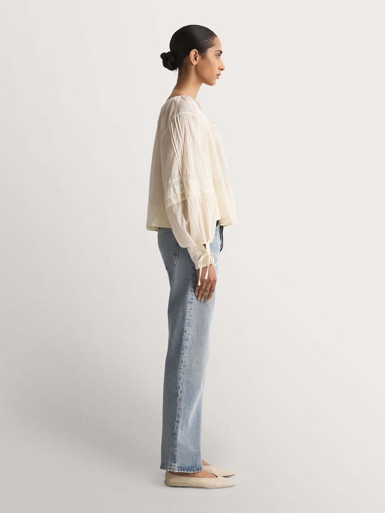 Free People White La Lune Blouse - Image 2 of 5 Free People White La Lune Blouse - Image 2 of 5