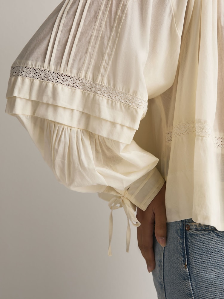 Free People White La Lune Blouse - Image 5 of 5 Free People White La Lune Blouse - Image 5 of 5