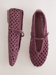 Berry Red Forever Comfort® Weave Mary Jane Shoes - Image 1 of 5