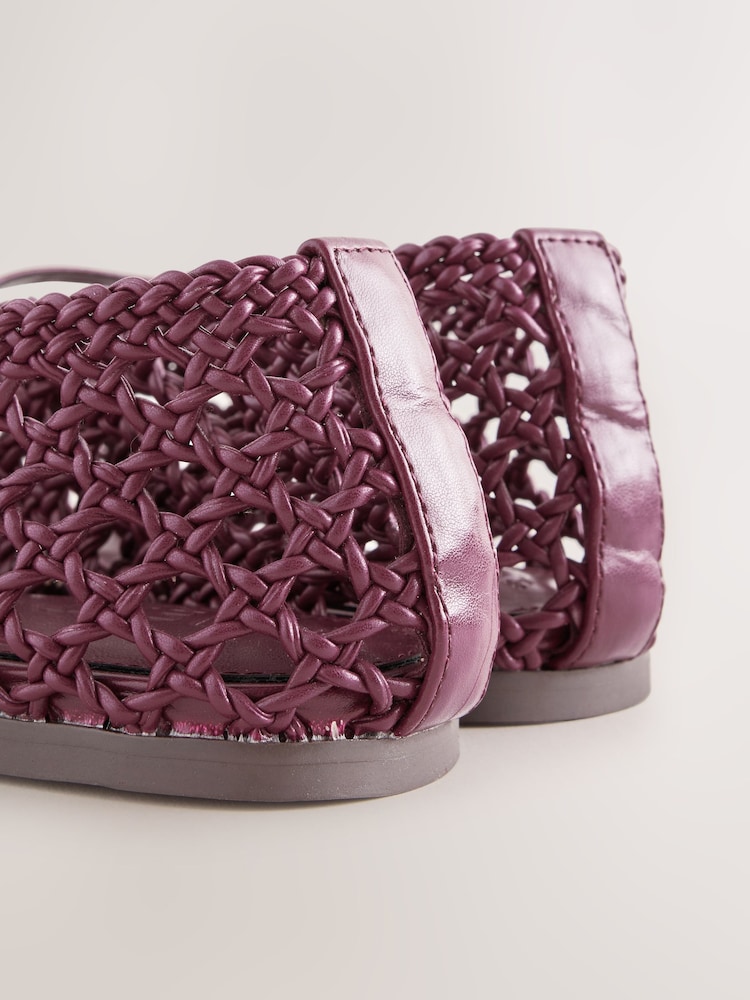 Berry Red Forever Comfort® Weave Mary Jane Shoes - Image 2 of 5