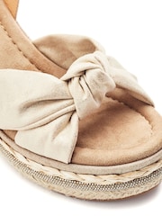 Moda in Pelle Gold Meerah Glitz Wedge Knot Sandals - Image 3 of 3