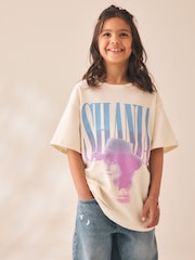 Ecru Shania Twain Oversized Graphic T-Shirt (3-16yrs) - Image 1 of 9