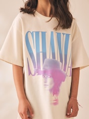 Ecru Shania Twain Oversized Graphic T-Shirt (3-16yrs) - Image 3 of 9